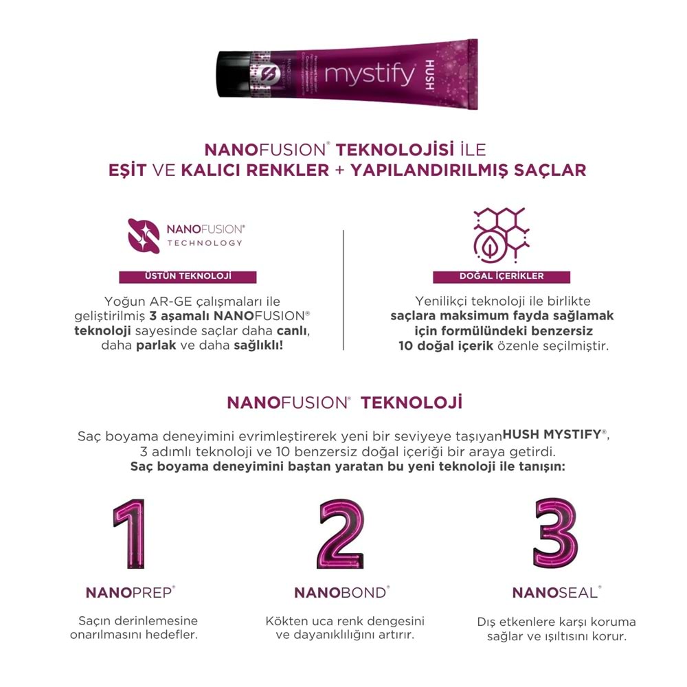 HUSH MYSTIFY 60ml. 6.6 KOYU KUMRAL KIZIL