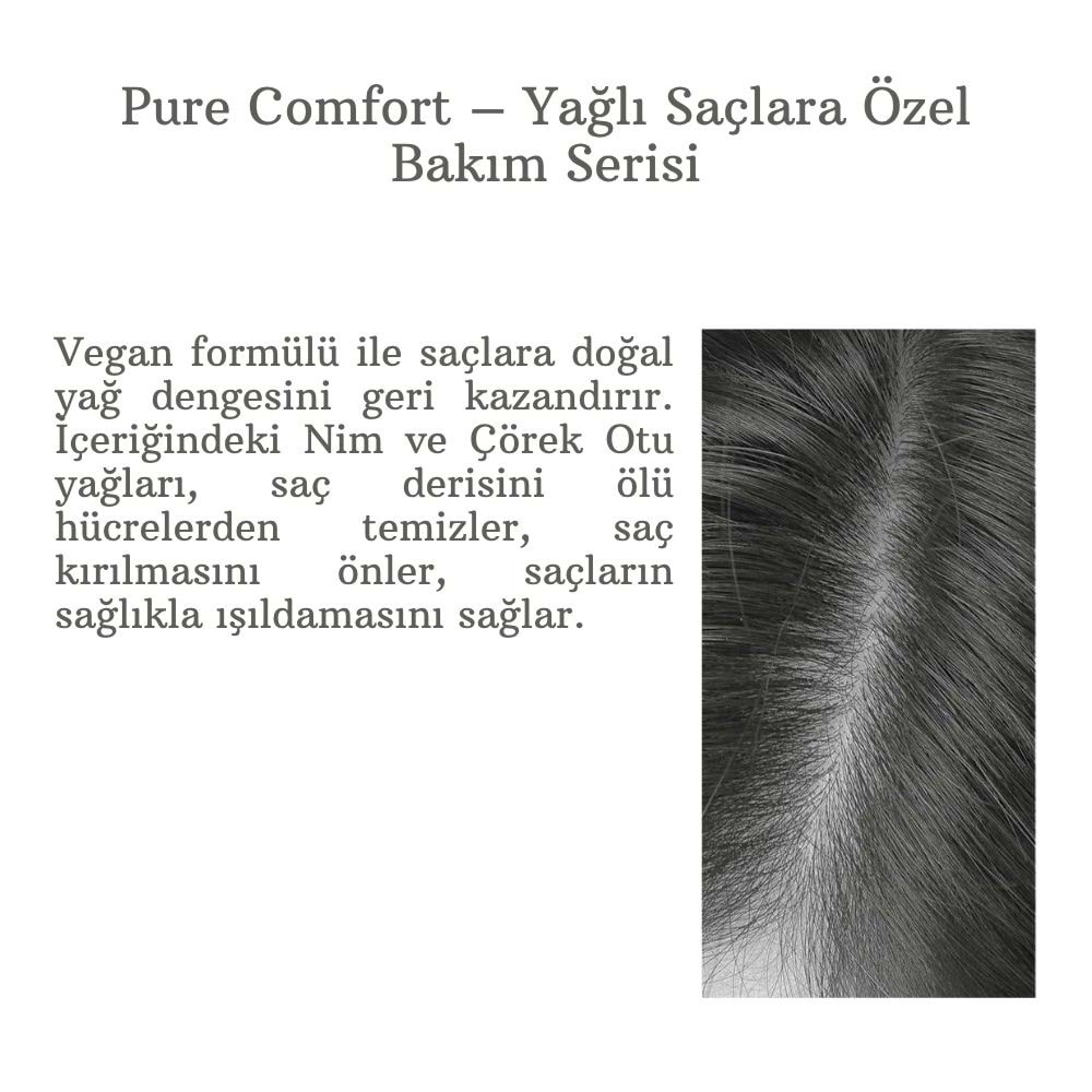 PURE COMFORT CONDITIONER 1000 ML.(YAĞLI SAÇLAR İÇİN)