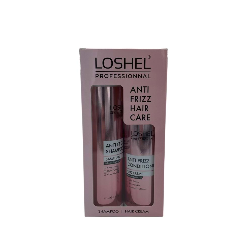 LOSHEL ANTİ FRİZZ 250ML ŞAMP.+200ML LEAVE-İN KREM