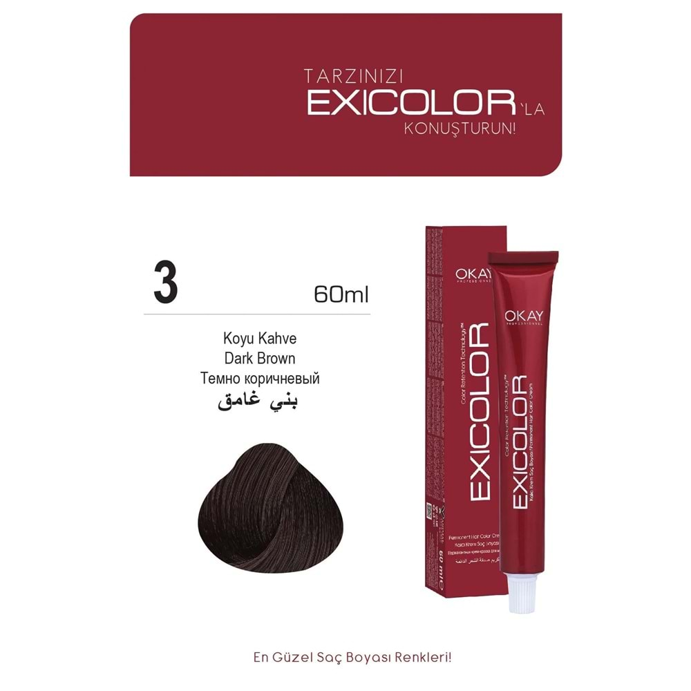 Exicolor 3 KOYU KAHVE