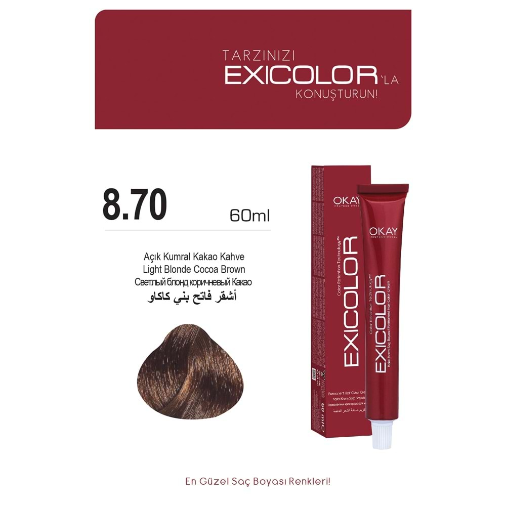 Exicolor 8.70 AÇIK KUMRALKAKAO KAHVE