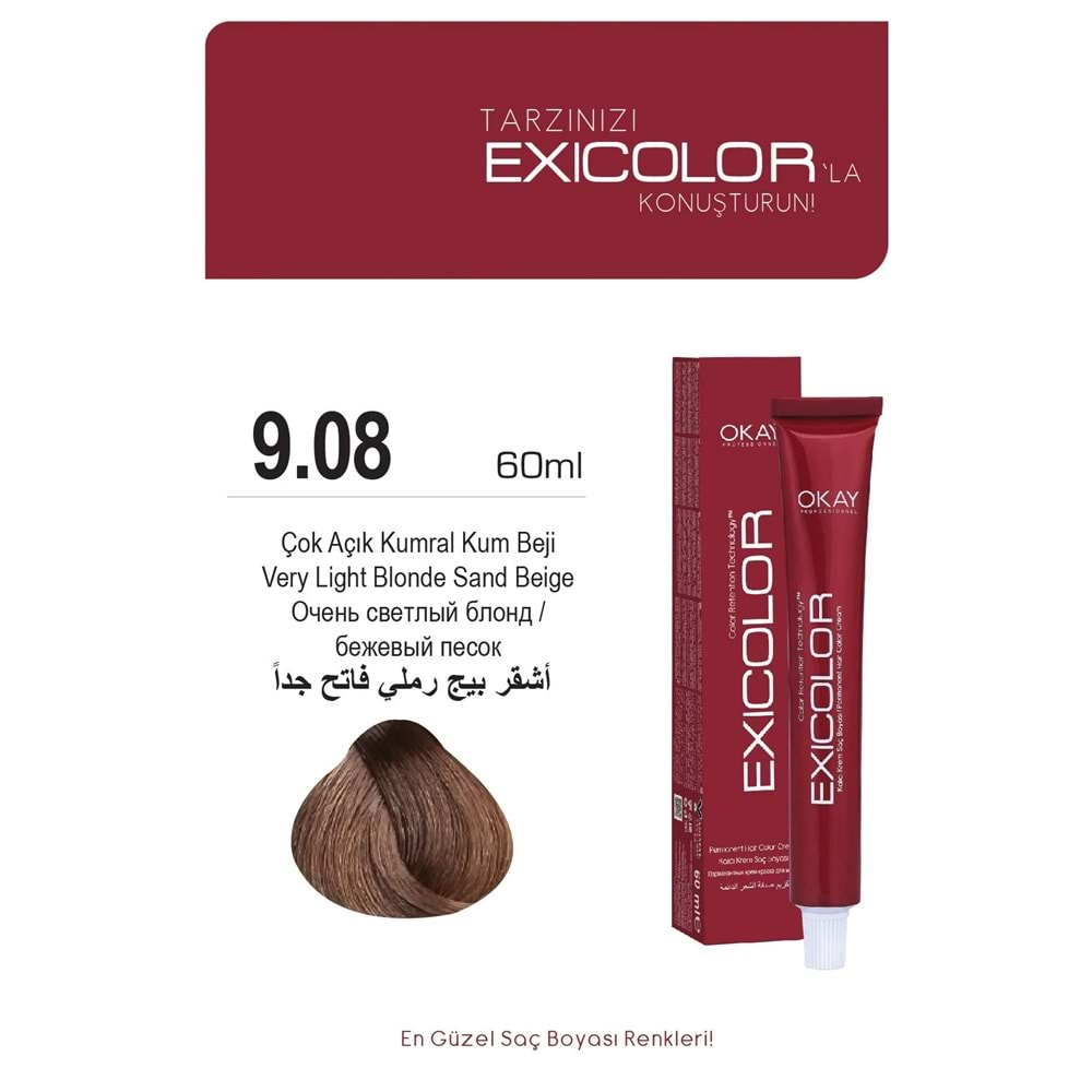 Exicolor 9.08 ÇOK AÇIK KUMRAL KUM BEJİ