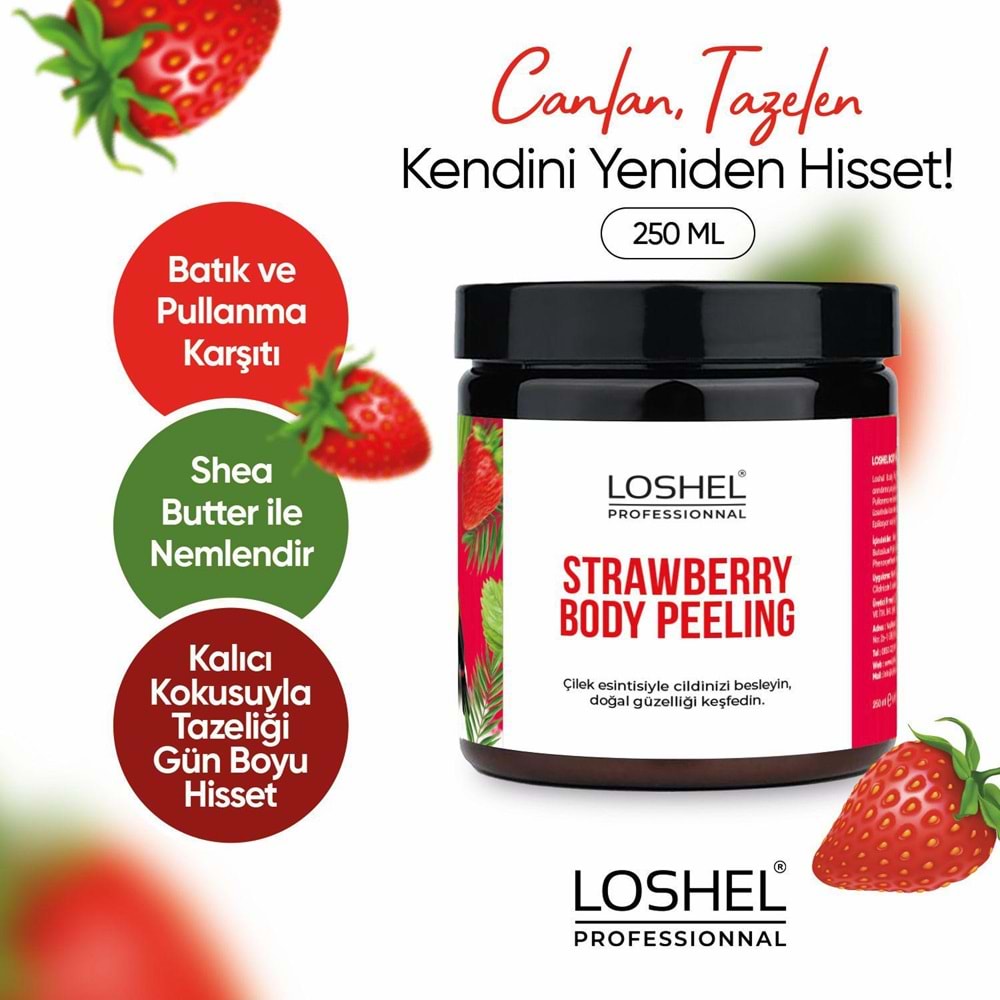 LOSHEL CREAM PEELİNG ÇİLEK 250 ML