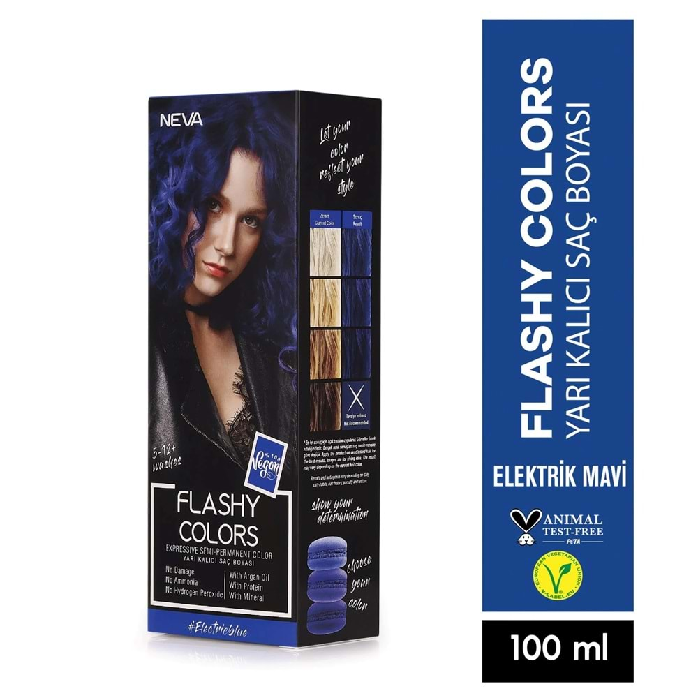 FLASHY COLORS SET 100ML ELEKTRİK MAVİ