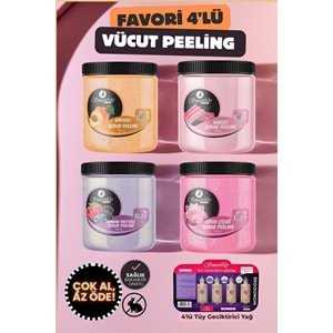 Favori Vücut Peelingi Batık & Çilek Bacak Onarıcı 4 X 800g + 4lü Karınca Yumurtası Yağ
