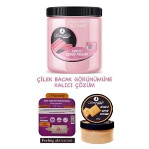 Kolay Manikür Sakız Aromalı Tırnak Eti Peeling 800g + Bisküvi Peeling 200 G