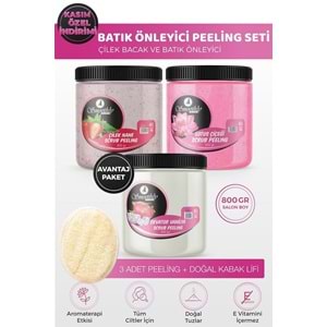 Peeling Avantaj Seti 800gr X 3 Adet Batık Için Peeling Uygulama Için Doğal Kabak Lifi.