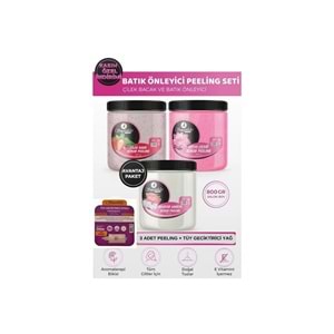 Peeling Avantaj Seti 800gr X 3 Adet Batık Için Peeling Uygulama Için Doğal TüyGeciktiricYağ