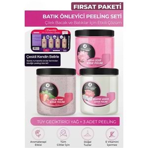 Peeling Fırsat Seti 800gr X 3 Adet Batık Için Peeling + Tüy Karınca Yumurtası Yağı