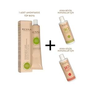 Renna AMONYAKSIZ Bitkisel Yıpranmış Saçlar İçin Saç Boyası 9-R Yoğun Sarı 60ml