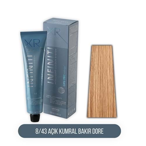 XR COLOR İNFİNİTİ 8/43 AÇIK KUMRAL BAKIR DORE