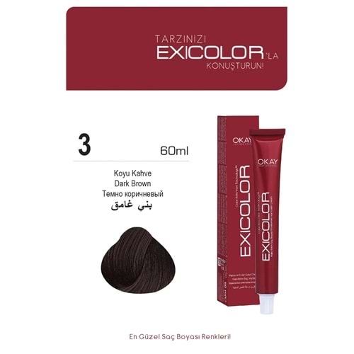 Exicolor 3 KOYU KAHVE