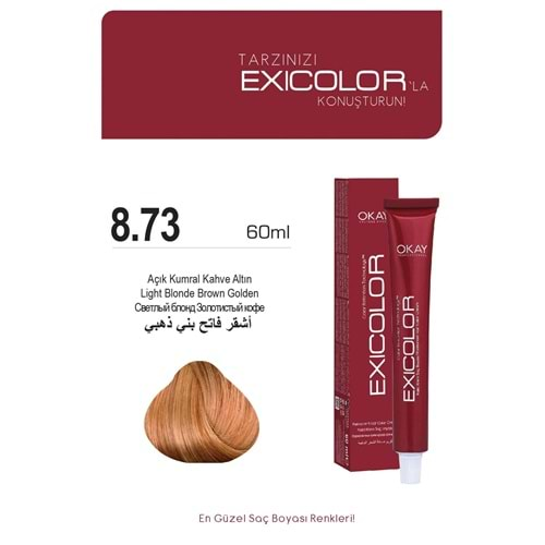 Exicolor 8.73 AÇIK KUMRAL KAHVE ALTIN