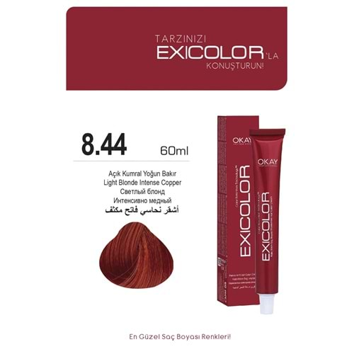 Exicolor 8.44 Açık Kumral Yoğun Bakır ( Light Inte