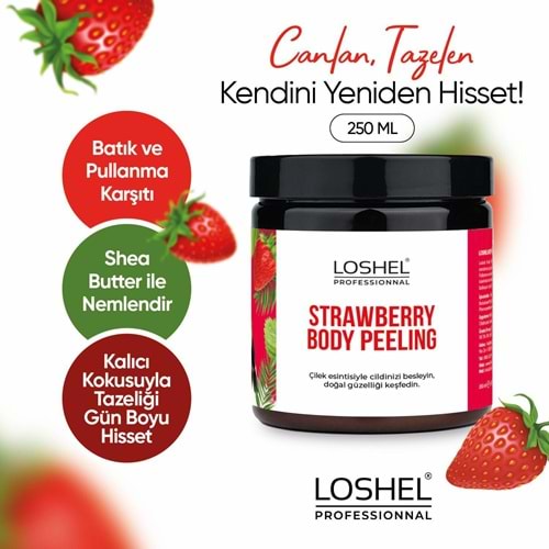 LOSHEL CREAM PEELİNG ÇİLEK 250 ML