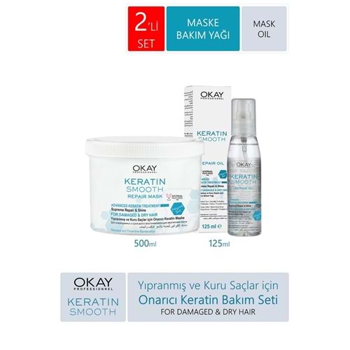 Keratin Smooth Maske 500 Ml + Bakım Yağı 125 Ml