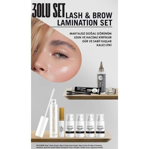 Loshel Lash&Brow Kaş Ve Kirpik Laminasyon Seti 30lu