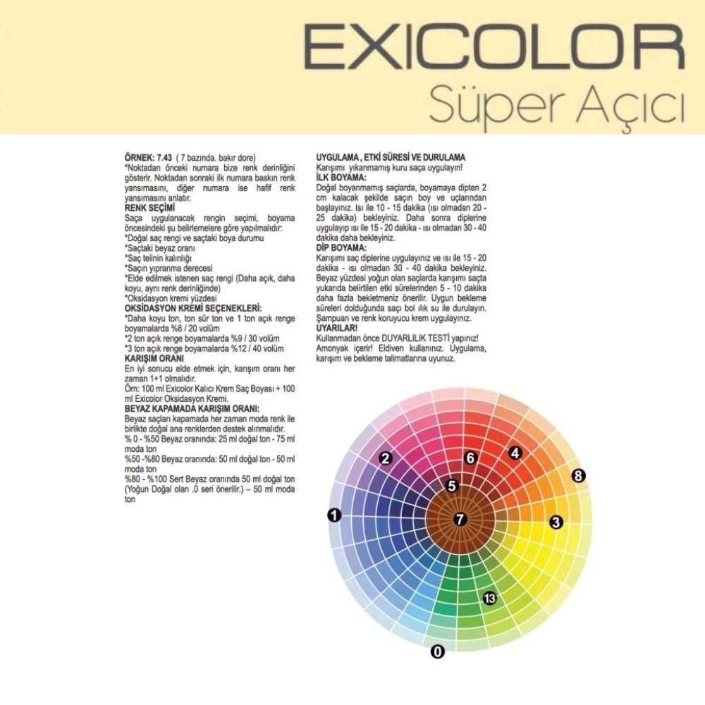 Exicolor 12.00 YOĞUN DOĞAL SÜPER AÇICI