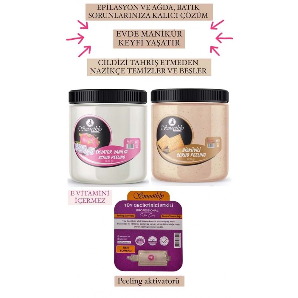 Çilek Bacak Ve Batık Peelingi Ekvator Sütü 800g + Bisküvi 800 G E Vitamini Içermez