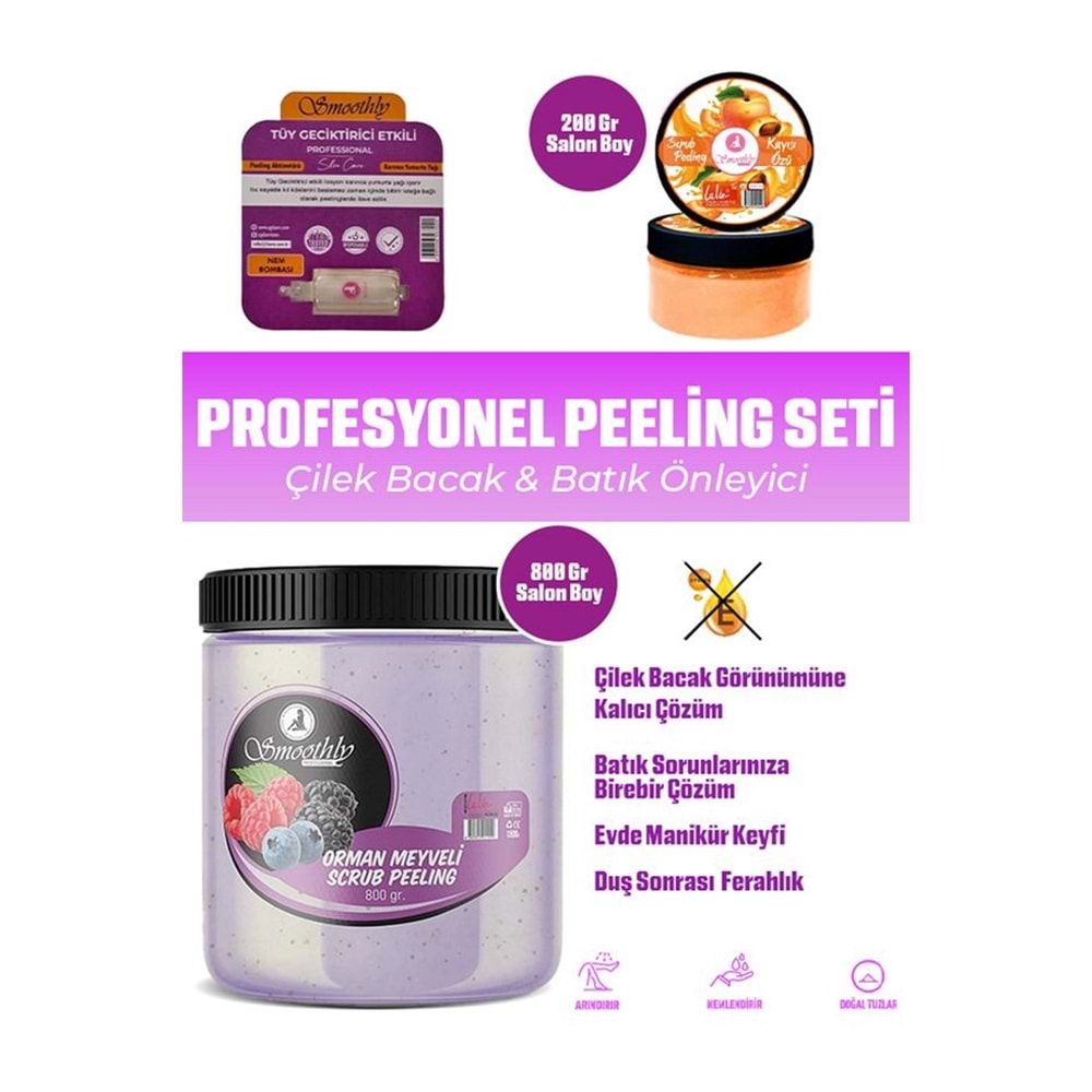 1000 G. Vücut Peelingi Epilasyon Önce Ve Sonrası Çilek Bacak ve Batık Peelingi Nem Bombası Takviyeli